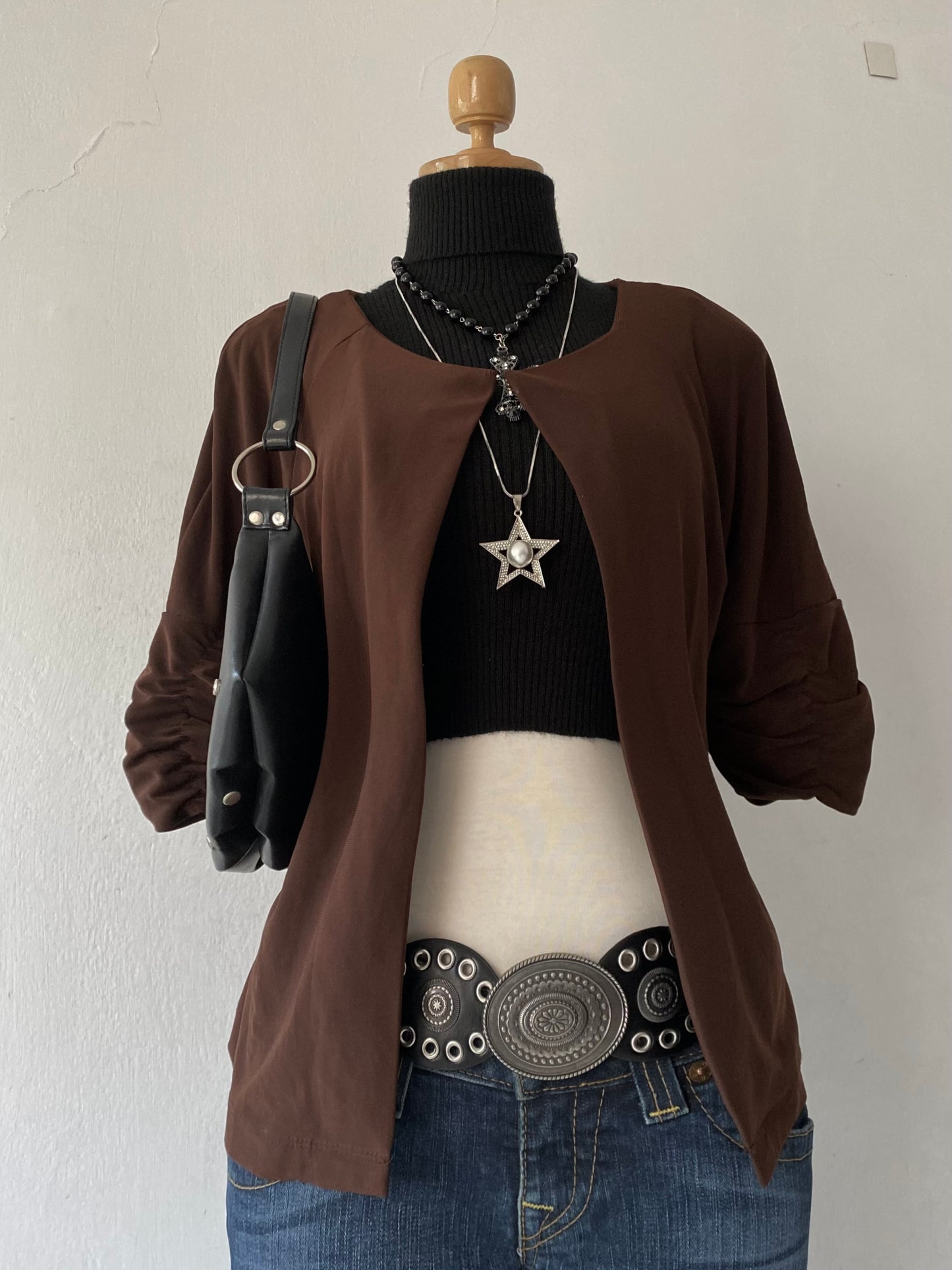 Brown cardigan