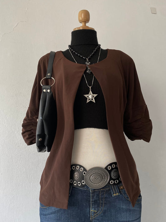Brown cardigan