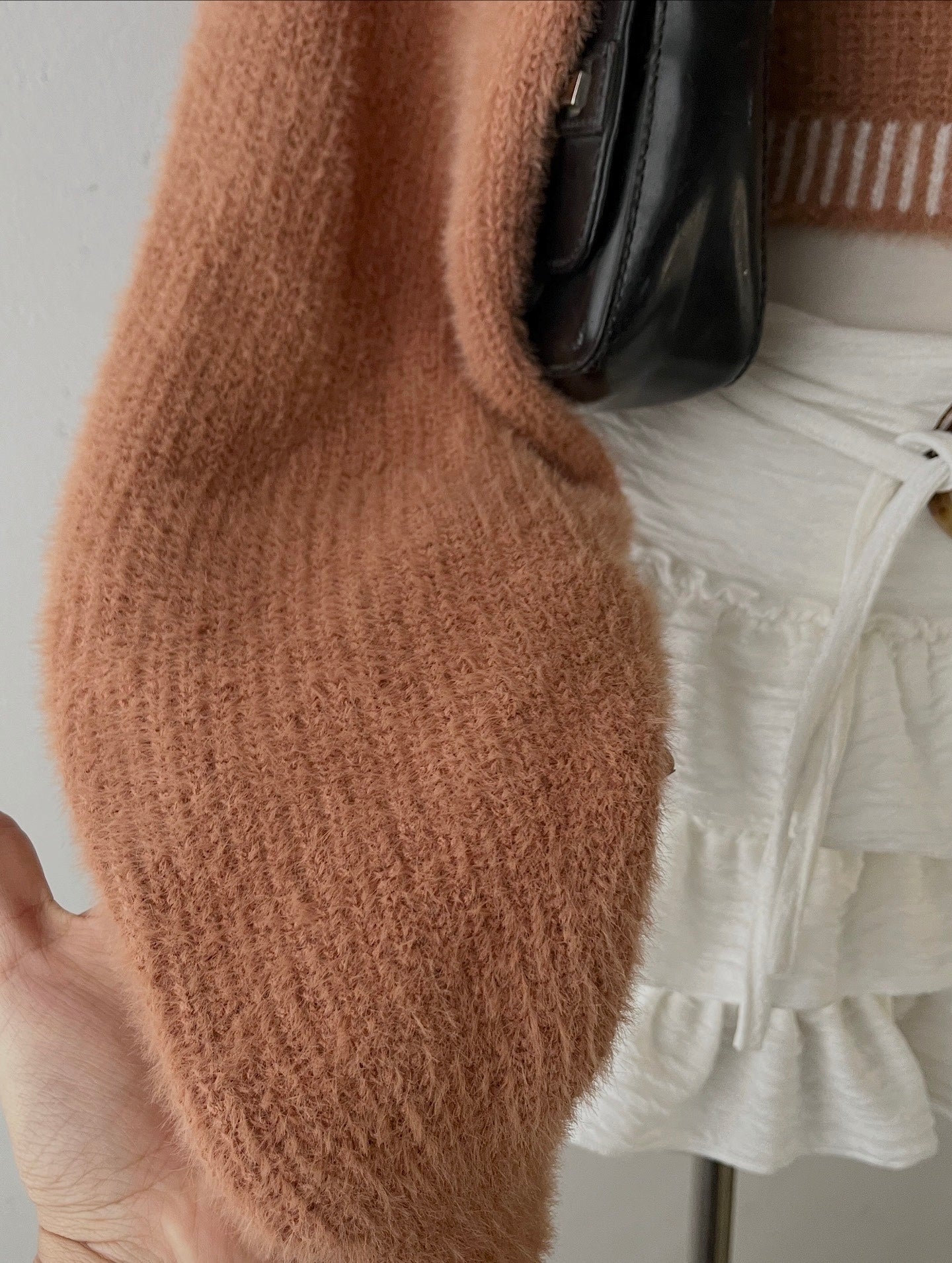 Set (Knitted cardigan + knitted top)