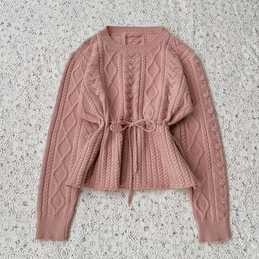 Rosewood sweater with bow