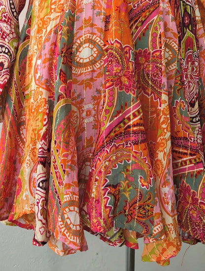 Vestido bohemio de seda