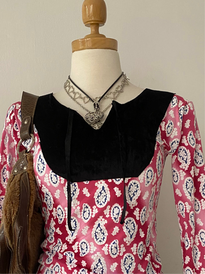 Bohemian flared sleeve top