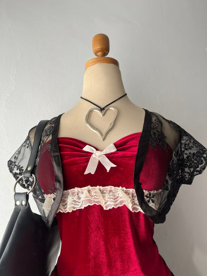 Set (Cardigan + burgundy top)