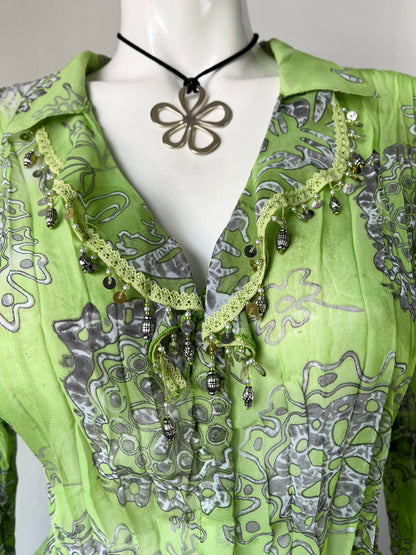 Blusa 100% seda hindú