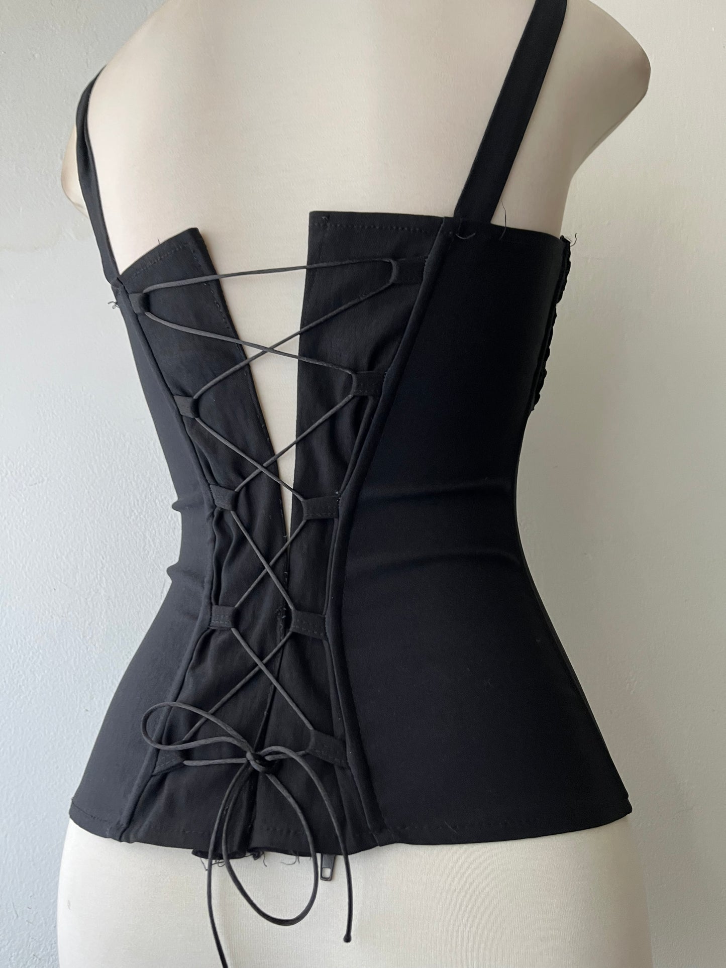 Corset with embroidered sequins