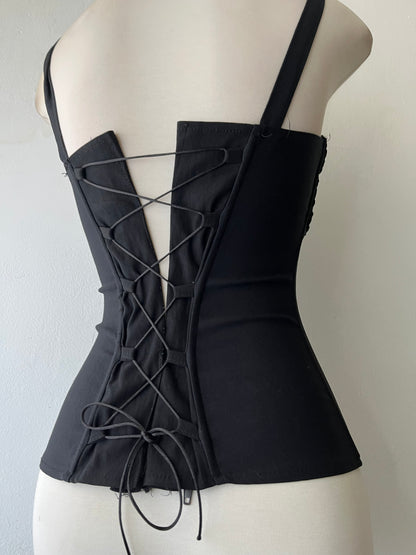 Corset with embroidered sequins