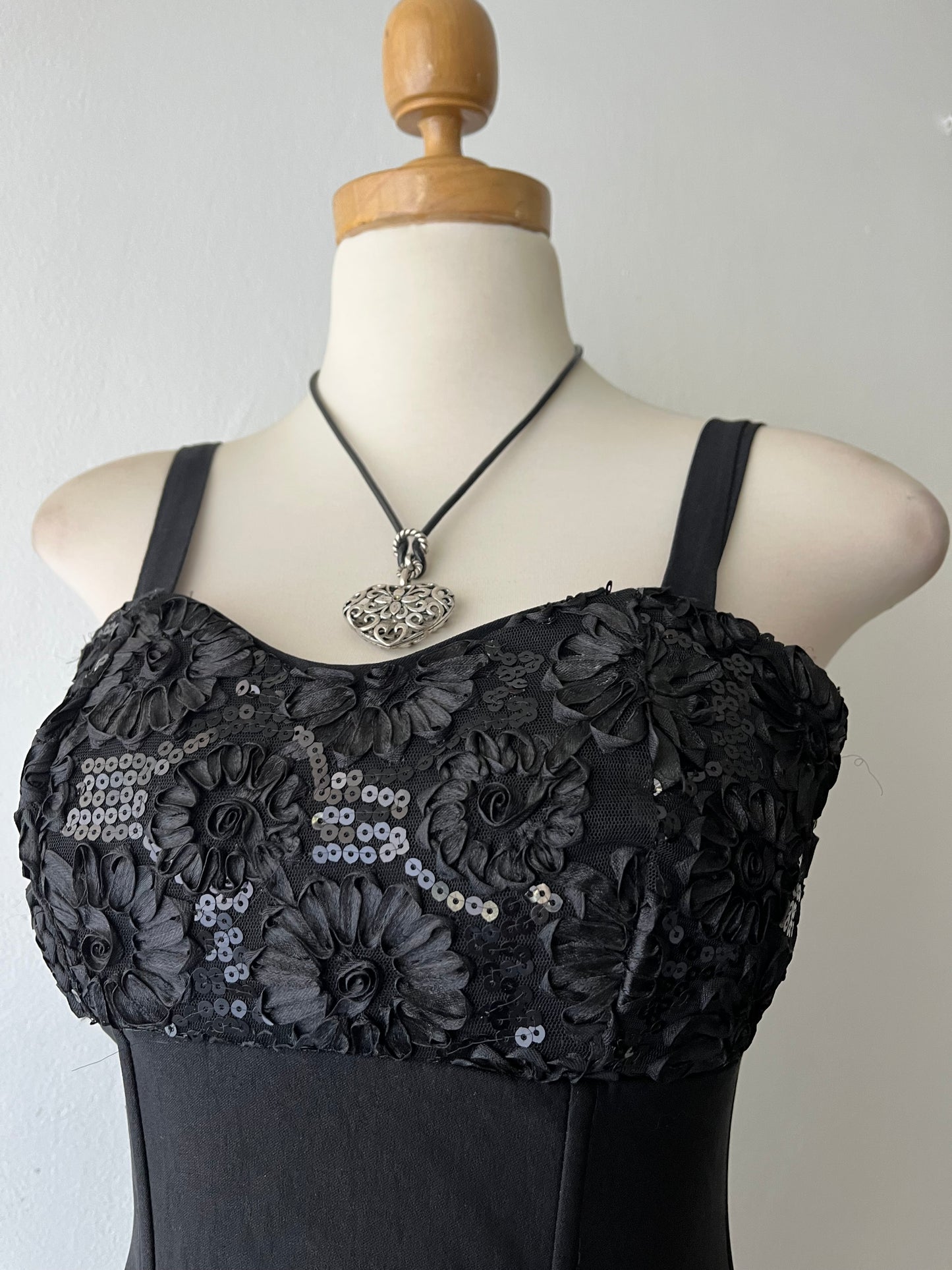 Corset with embroidered sequins