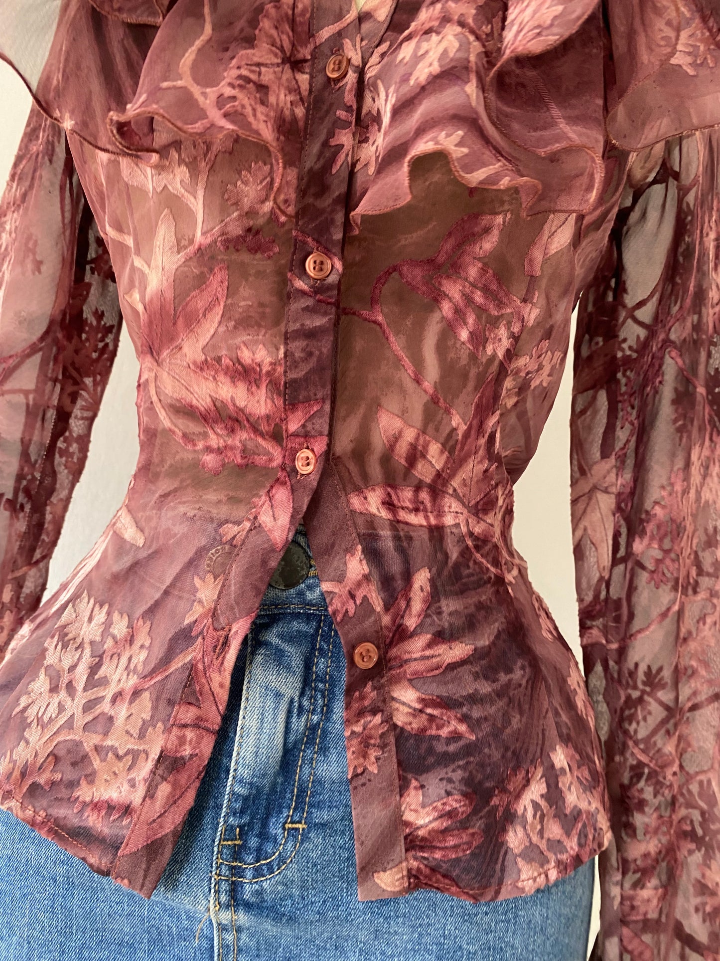 Bell-sleeved blouse