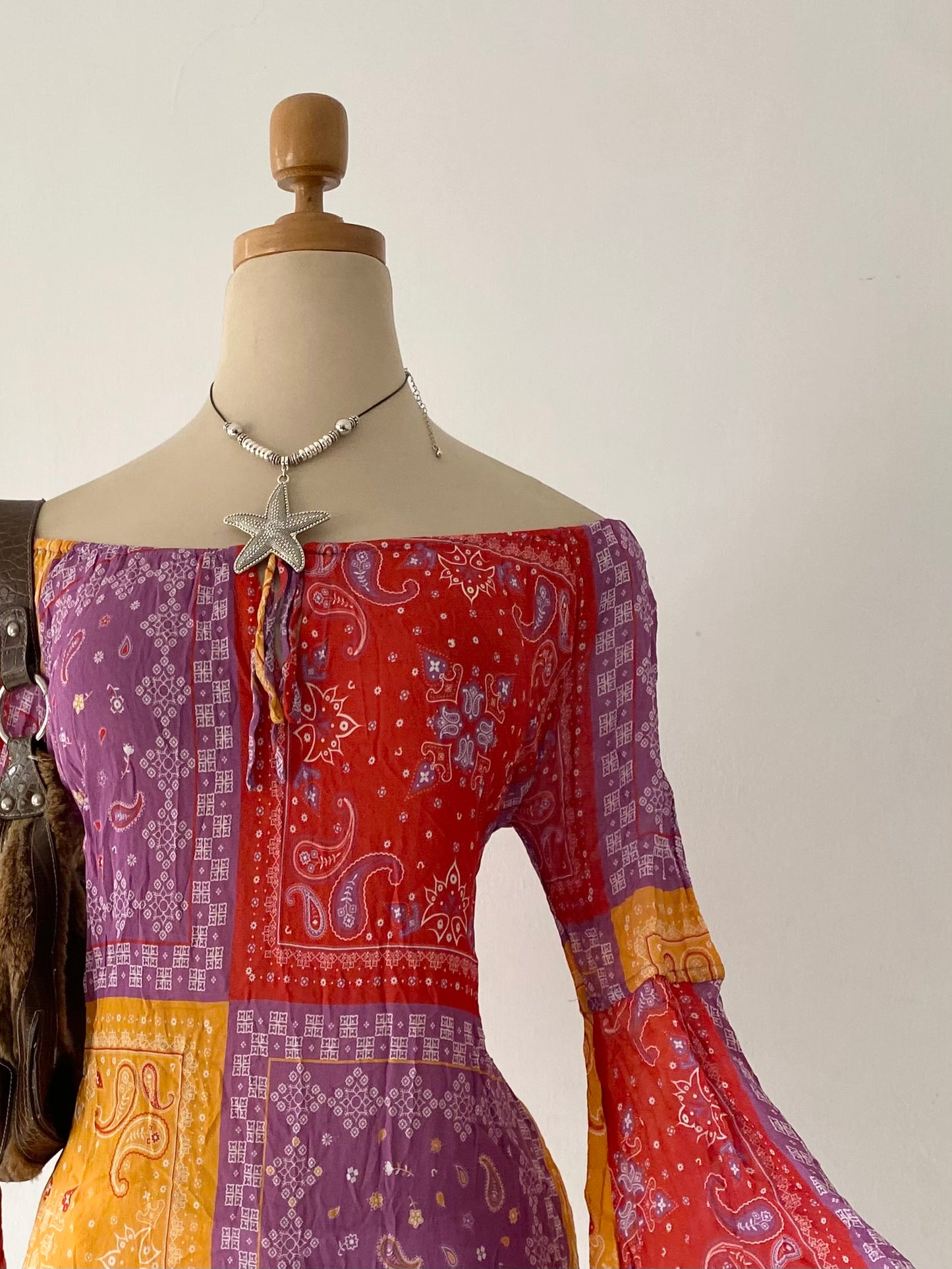 Adorable bohemian top with bell sleeves