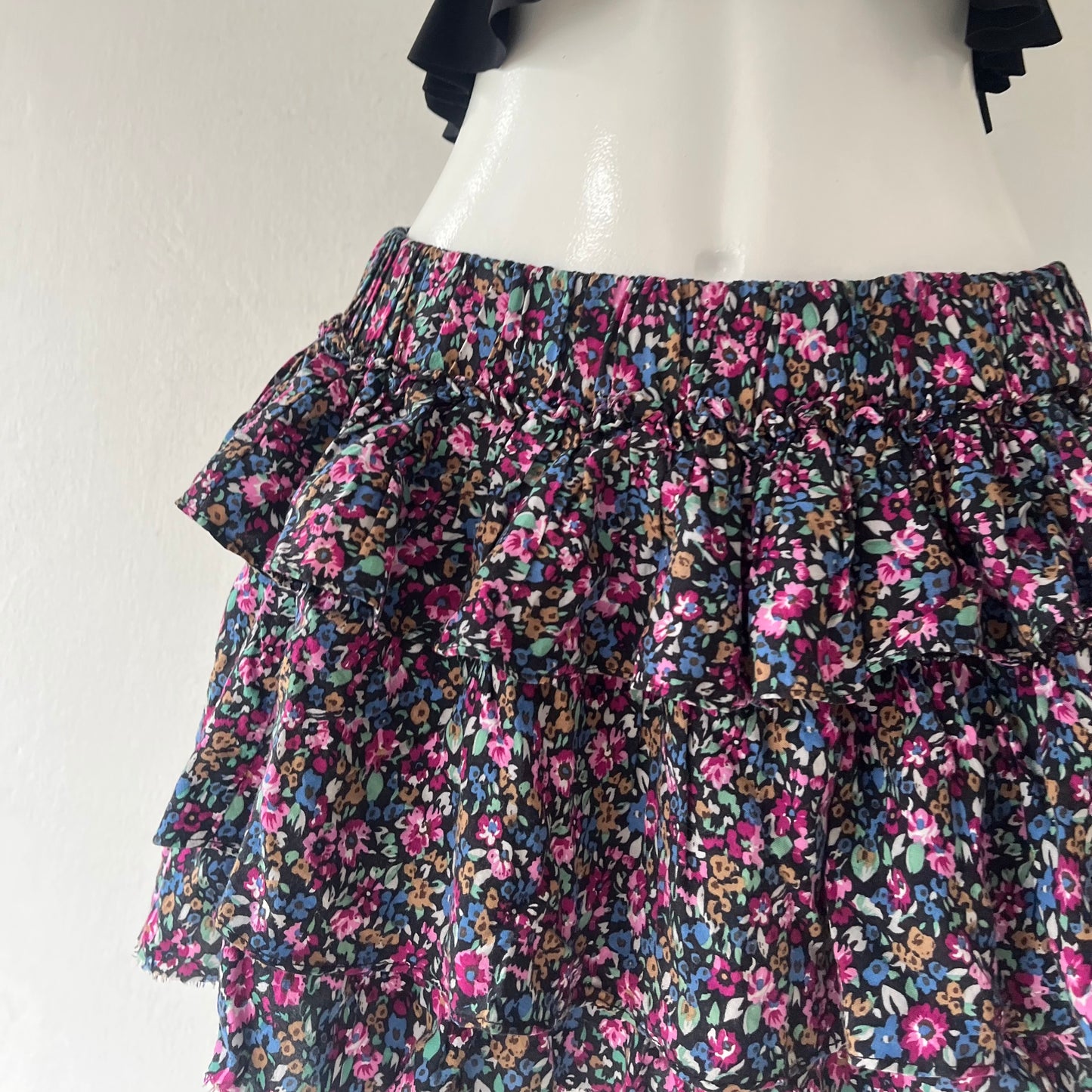 Layered floral skirt