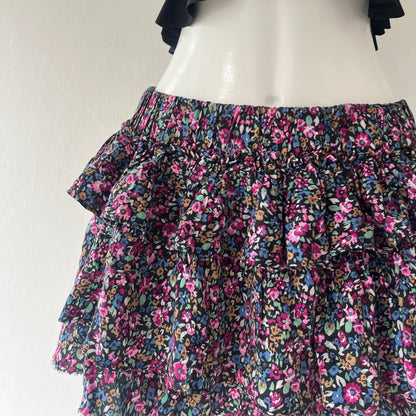 Layered floral skirt
