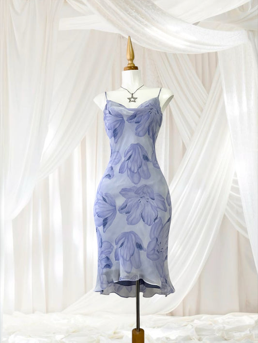 Light blue floral dress