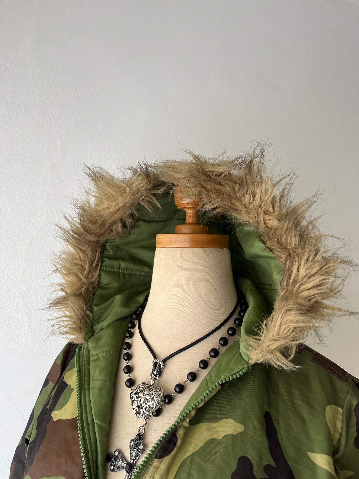 Reversible padded jacket with hood