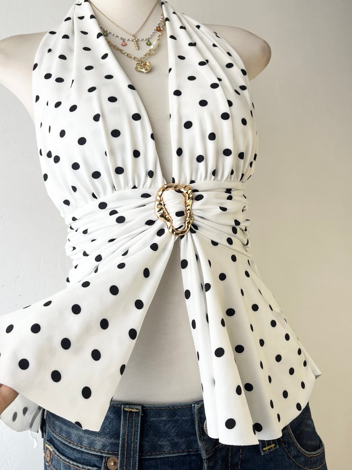 Halter top polka dots