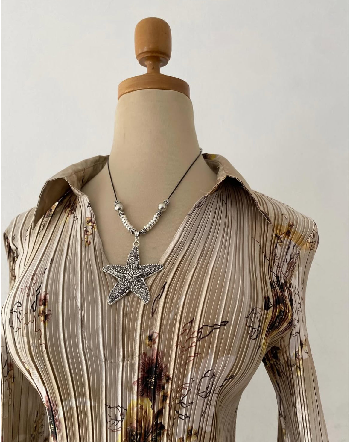 Floral satin blouse