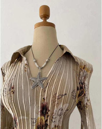 Floral satin blouse