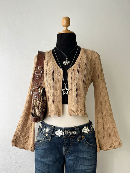 Knitted cardigan beige