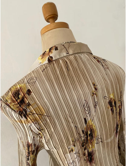 Floral satin blouse