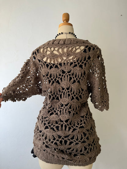 Long knitted wool top