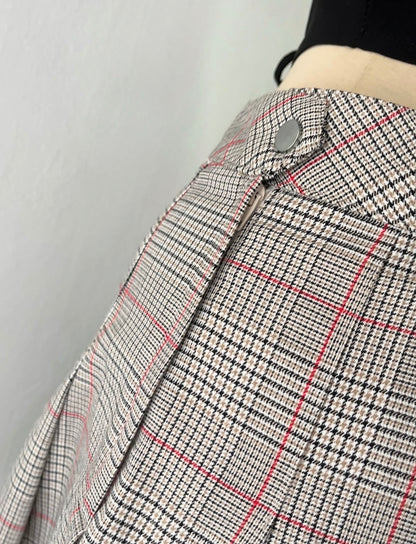 Plaid pleated skirt
