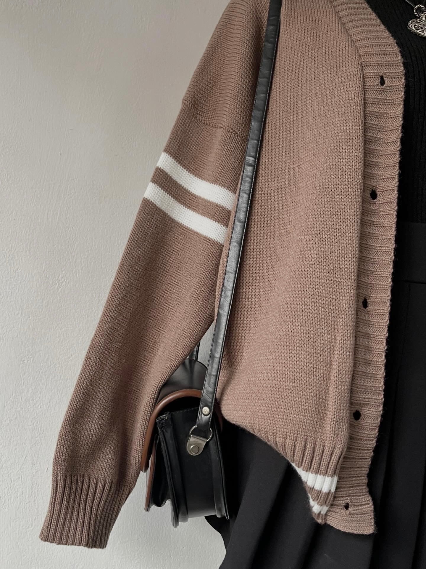 Cardigan oversize beige