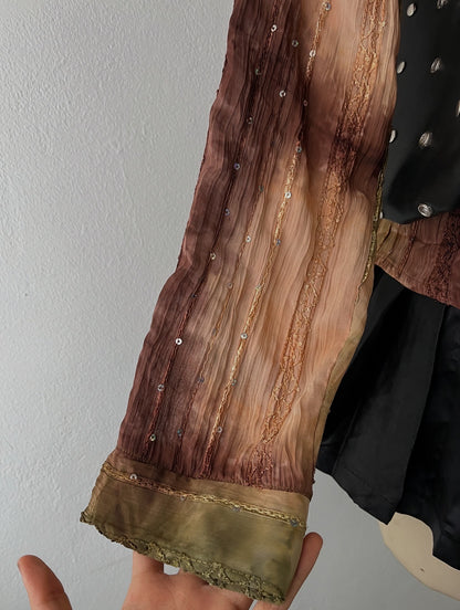 Boho chic blouse-Size:L