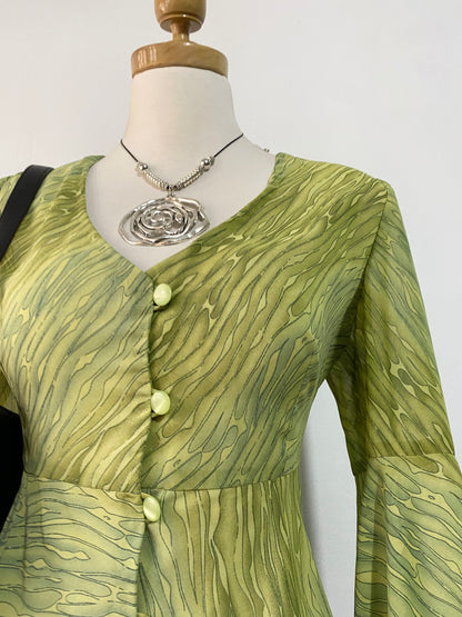 Adorable boho green top