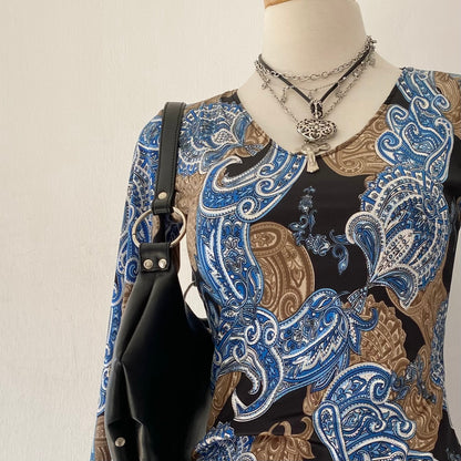 Bell-sleeved top