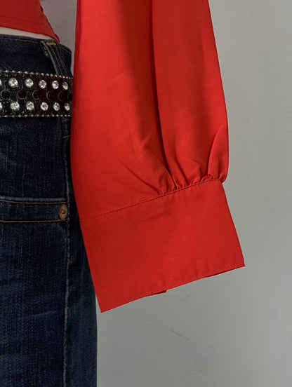 Siren office blouse with accentuated waist