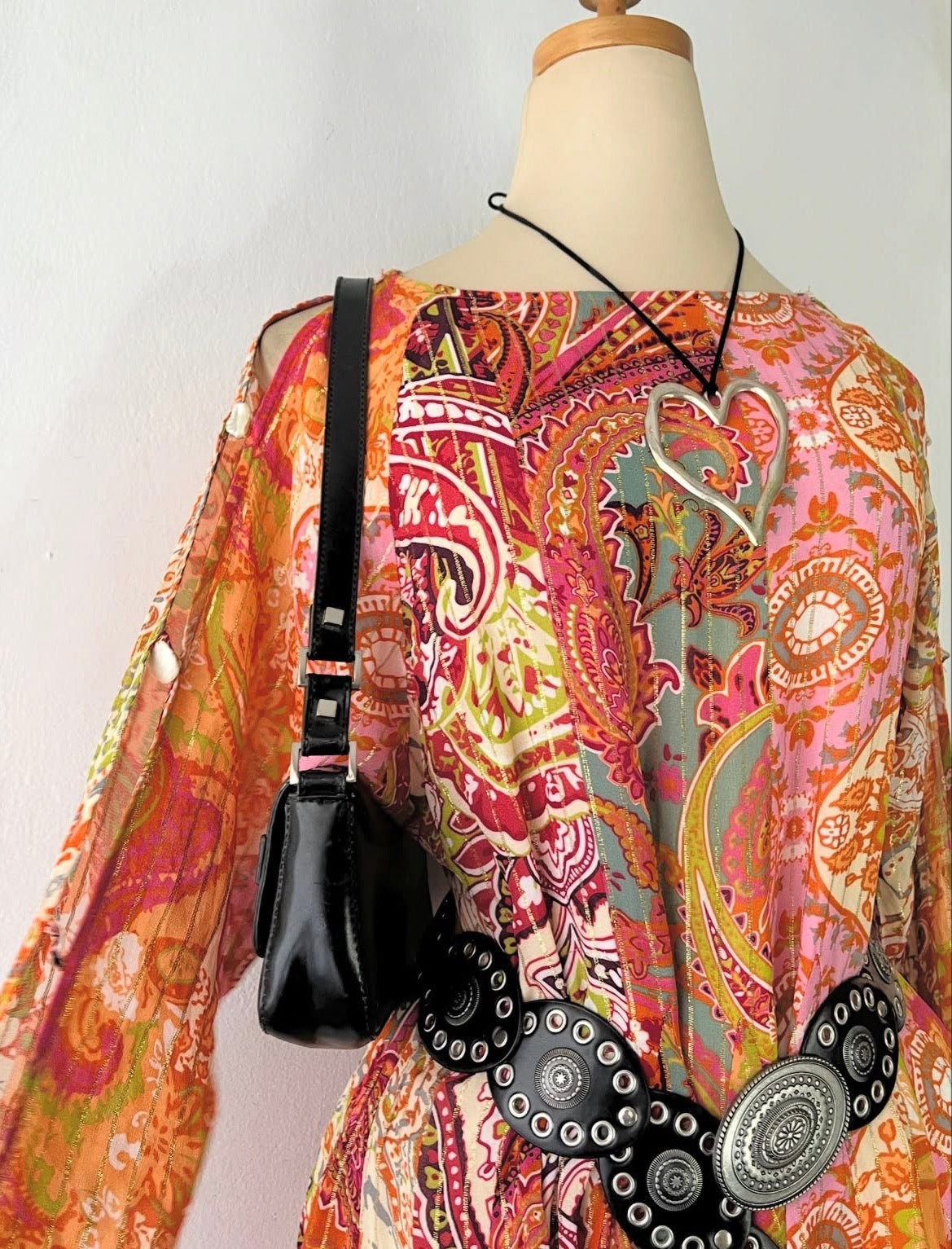 Vestido bohemio de seda