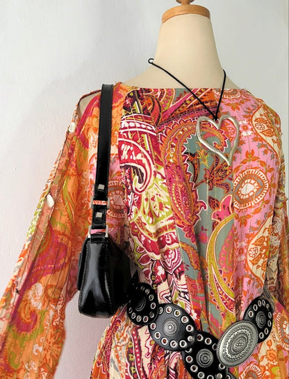 Vestido bohemio de seda