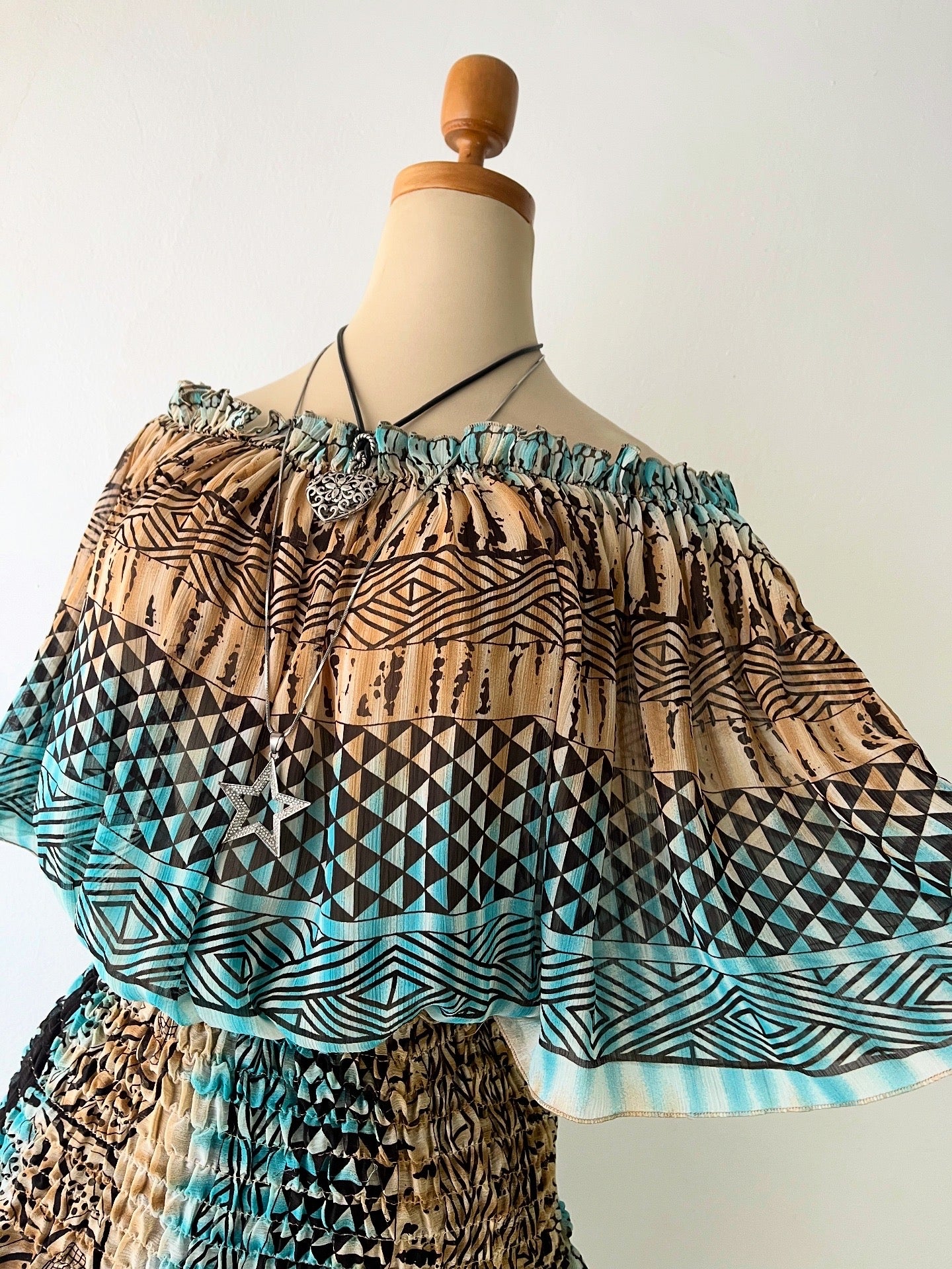 Off shoulder boho top