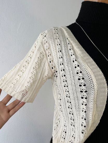 Knitted waist cardigan