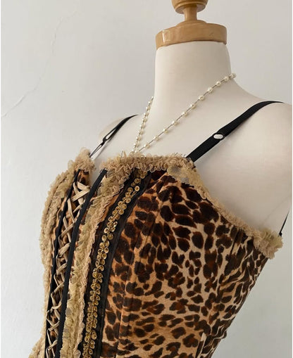 Cheetah print corset