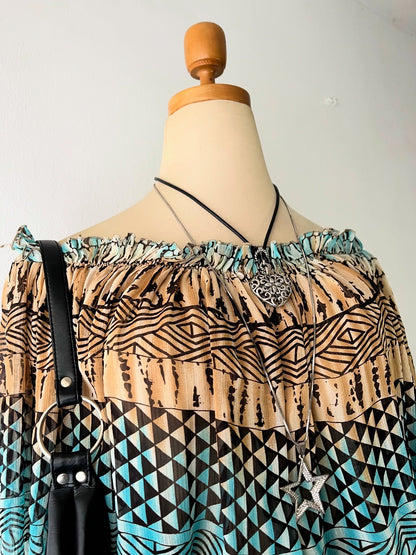 Off shoulder boho top