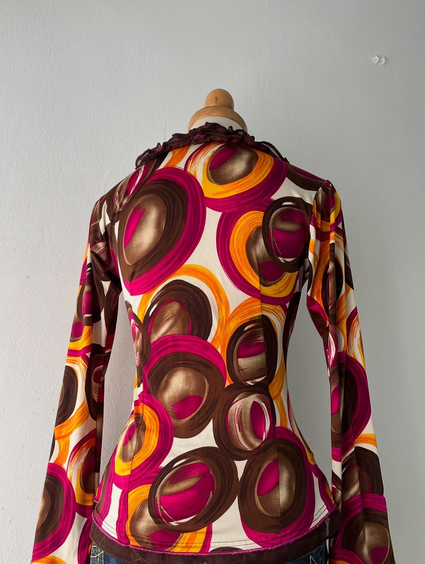 Victorian-style bell-sleeved top