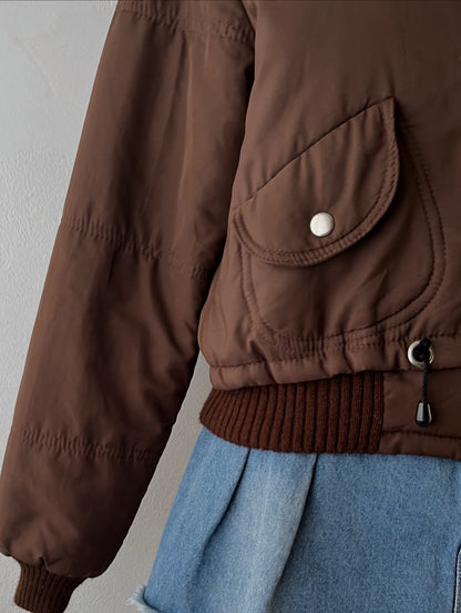 Padded jacket with removable hood