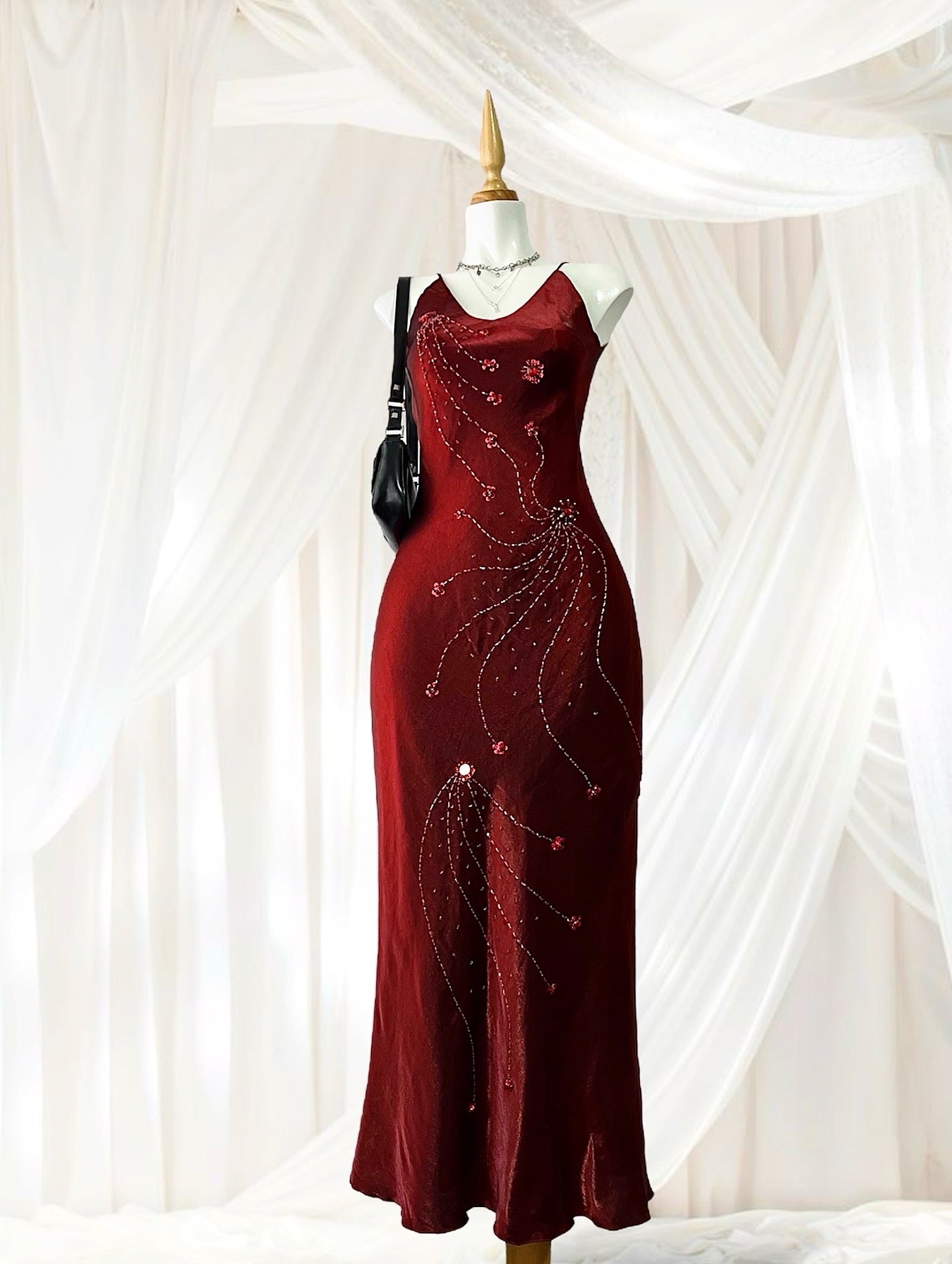 Iridescent burgundy dream dress