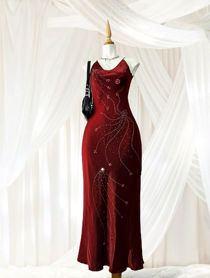 Iridescent burgundy dream dress