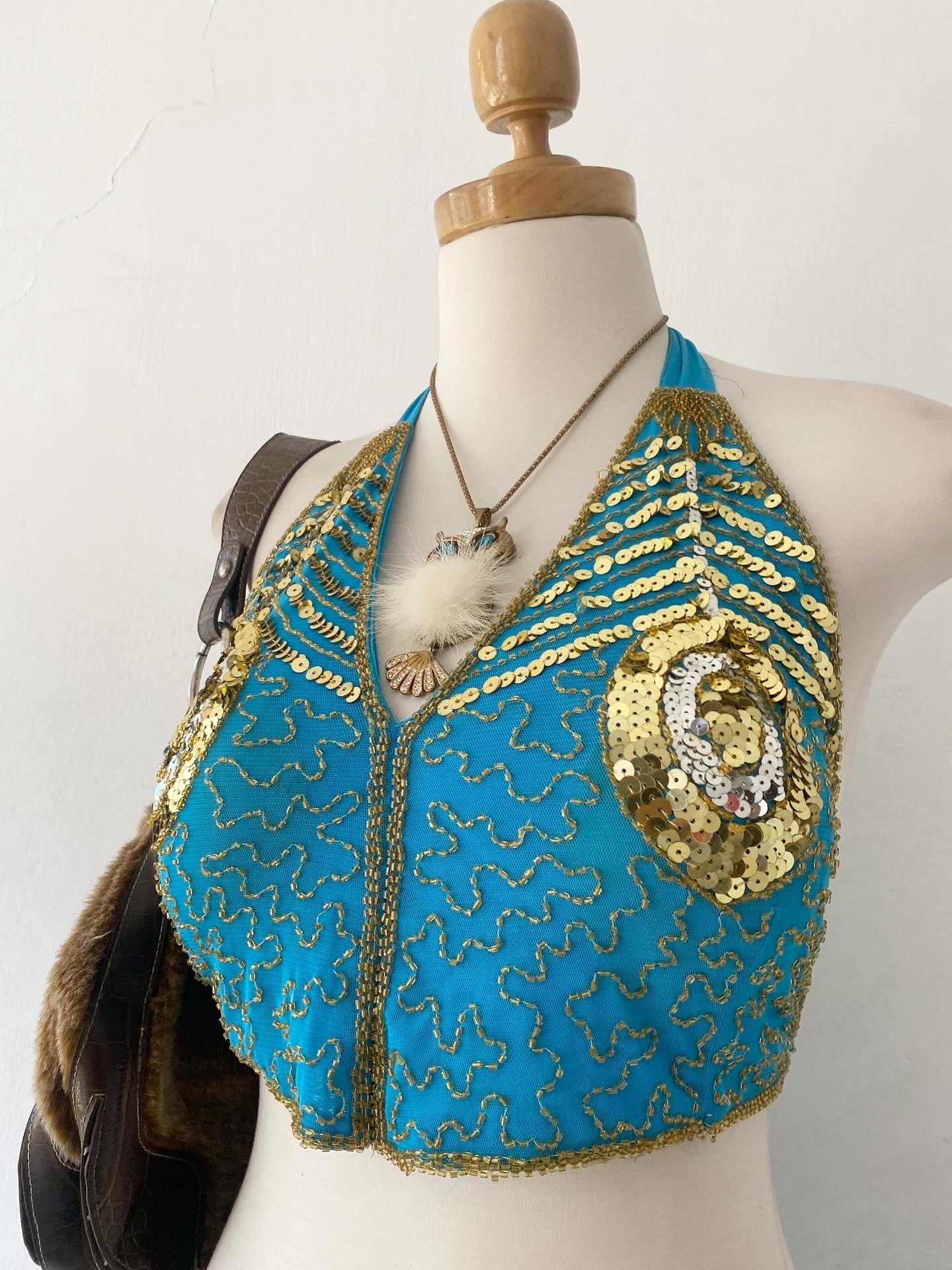 Sequin embroidered top